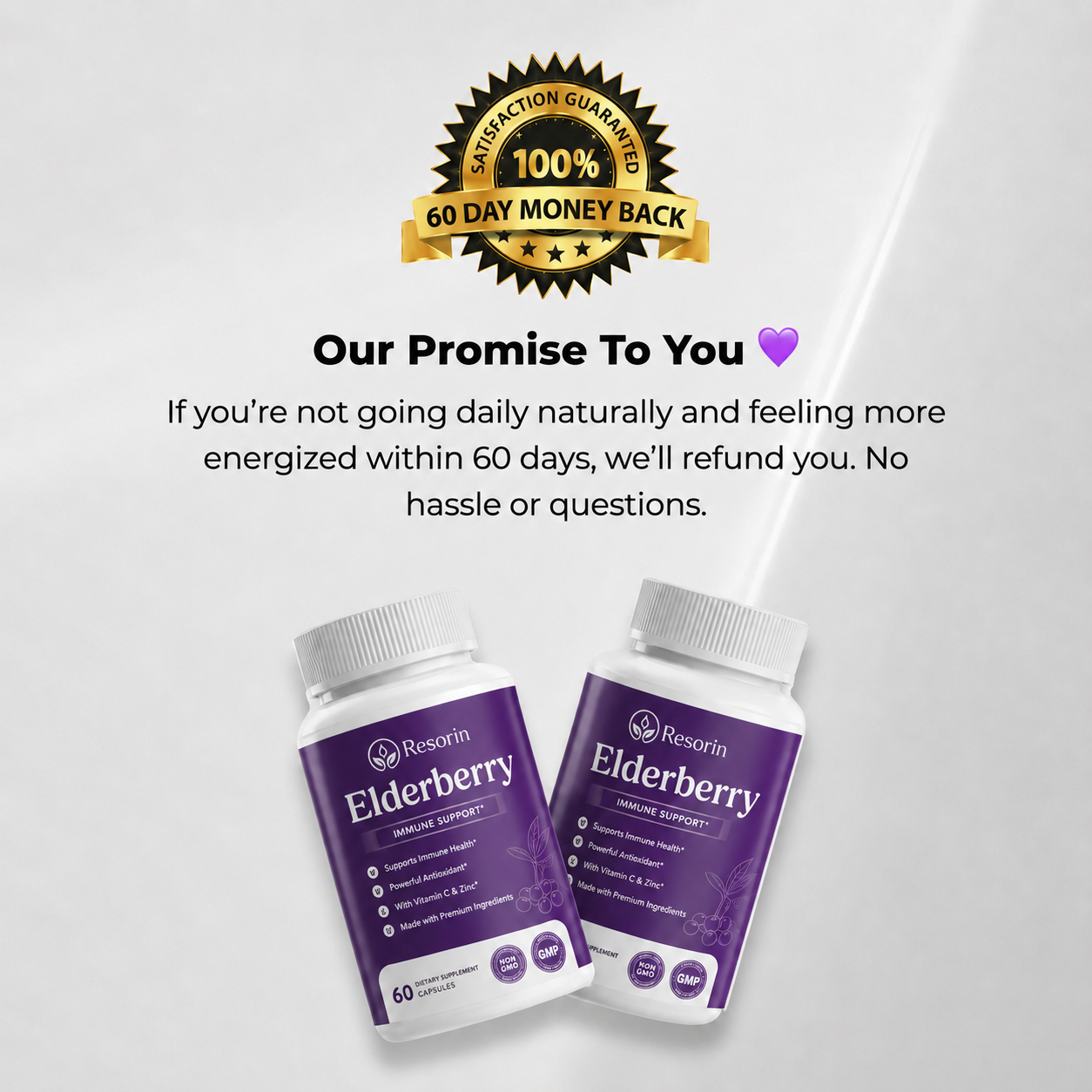 Resorin Kidney Function Support with Elderberry, Zinc & Vitamin C